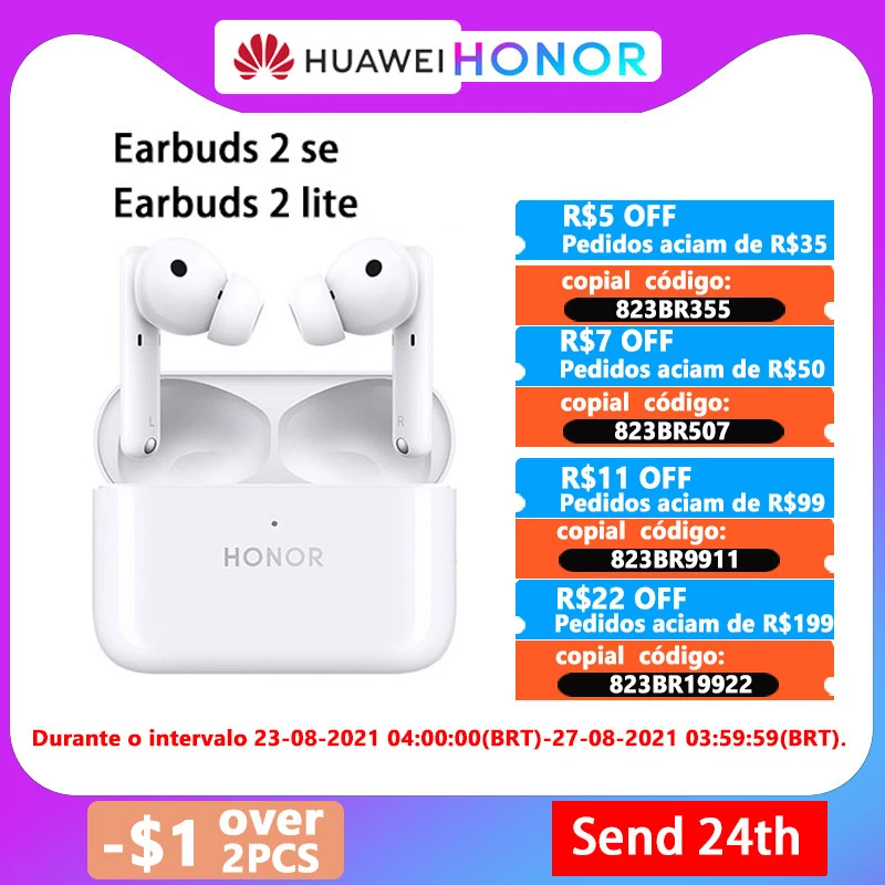 Honor Earbuds 2 Se/ Lite TWS Earphone Wireless Bluetooth Noise Cancellation 32 Hour Battery life For 50 Pro SE | Электроника