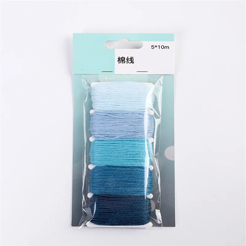 Blue 1 шт. градиентная тканая хлопковая веревка, фотографии, настенные декоративные шнуры ручной работы, нить, материалы для рукоделия, Бейкерс, шпагат, бирка - Цвет: Blue