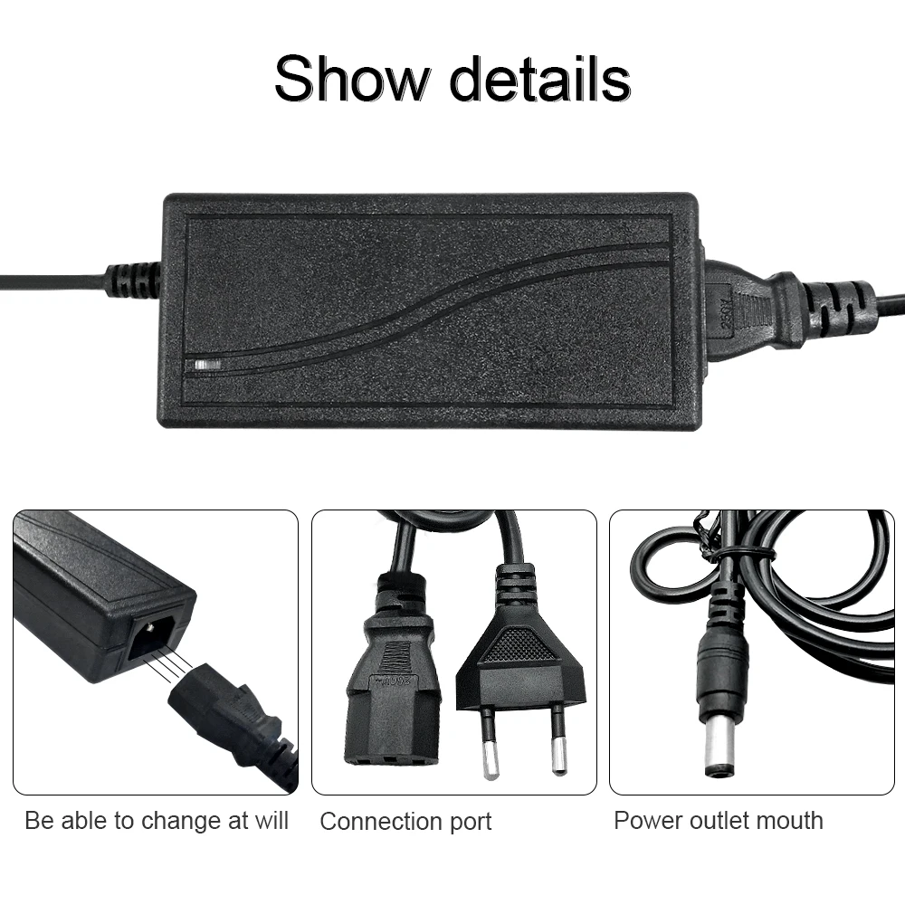 12V адаптер питания DC12V Универсальный светодиодный адаптер лампы 5A блок питания для 5050 2835 Светодиодные полосы света