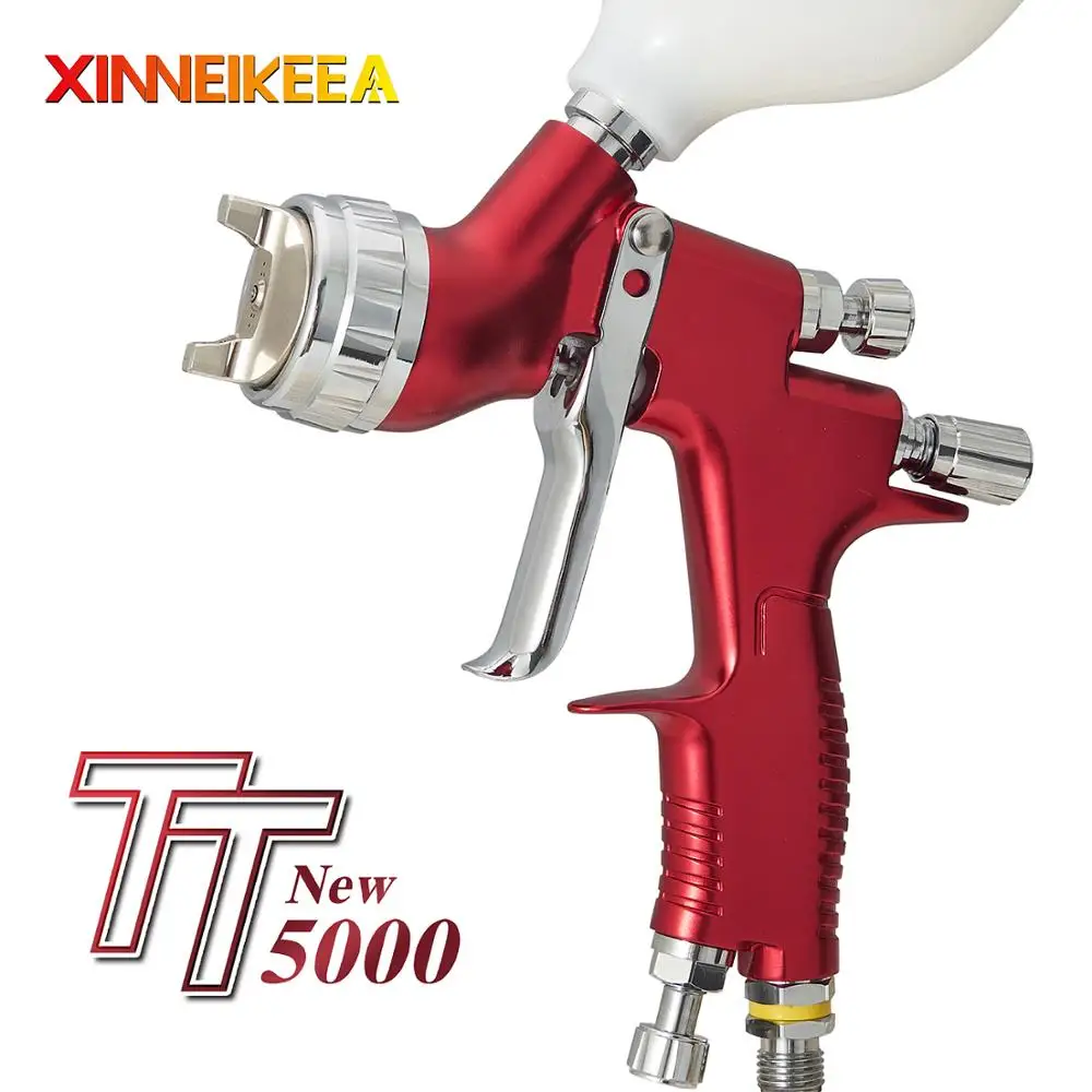 New HVLP TT 5000 High-End Automotive Spray Gun High Atomization Professional Spray Gun Caliber Size 1.3mm Cup Capacity 600ml