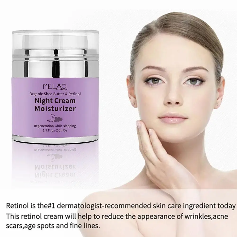 

50ml Shea Butter Retinol Face Cream Moisturizer Smoothing Soothing Repair Cream Whitening Tender Night Keep Cream Skin Skin W8D2
