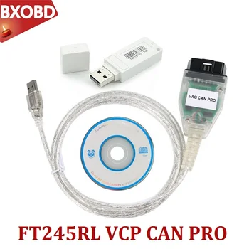 

VCP Scanner VAG CAN PRO 5.5.1 with Dongle FTDI FT245RL VAG Can Pro 2018 for Can Bus UDS K Line USB for VW AUDI VCP PRO