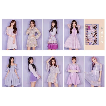 

10 Pcs/Set KPOP TWICE What Is Love Album Sticky Crystal Photo Card Photograph Card Sticker Poster For Fans Collection
