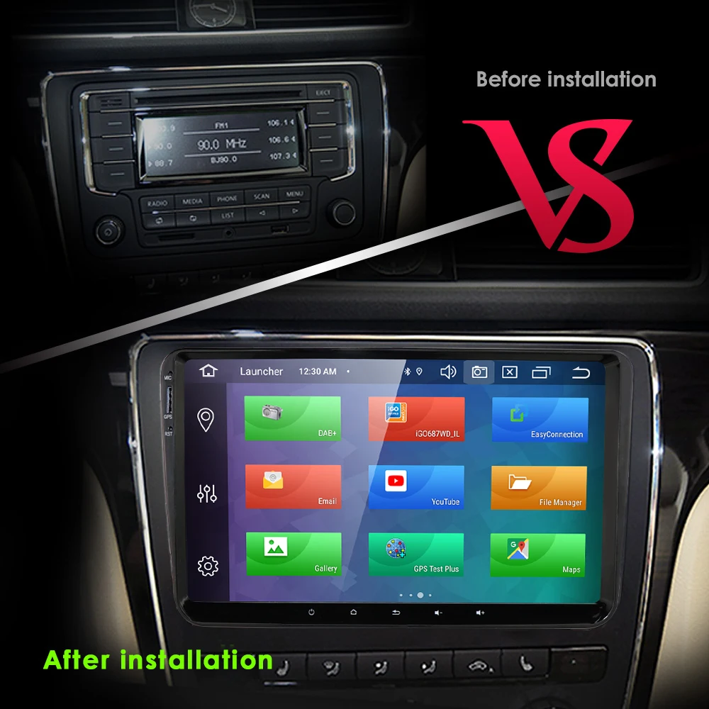 Excellent Ossuret New Android 9.0 9Inch 2Din 4G RAM 32G ROM GPS Car Radio Stereo For V W Volkswagen Capacitive screen 1024 *600 RDS BT CAM 4 Excellent Ossuret New Android 9.0 9Inch 2Din 4G RAM 32G ROM GPS Car Radio Stereo For V W Volkswagen Capacitive screen 1024 *600 RDS BT CAM 4