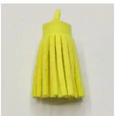 yellow 10 шт./упак. 30 мм Ювелирные Украшения Сделай Сам аксессуары материал красочный корейский бархат одежда с кисточками брелок аксессуары для сумки - Цвет: yellow