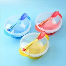 Ensemble de bols pour bébé, bol d'entraînement, cuillère, vaisselle de table, bol d'apprentissage avec ventouse, vaisselle d'entraînement pour enfants