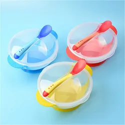 Baby Bowl Set Training Bowl Spoon Tableware Set Dinner Bowl Learning Dishes With Suction Cup Children Training Dinnerware