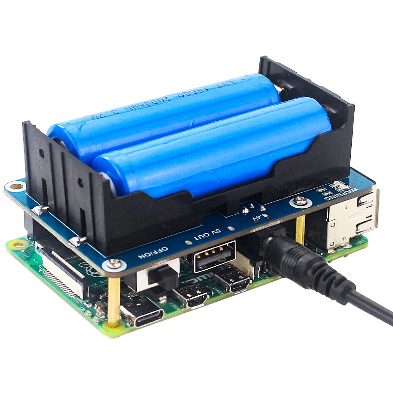 Fonte de Alimentação Potência de Saída para Raspberry 3b + - Ininterrupta Estável pi 4 Modelo b - 3b Ups Hat 5v - Imagem 6