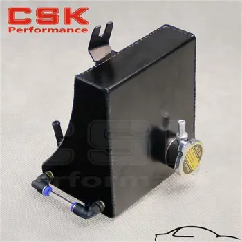 

Aluminum Coolant Overflow Tank Reservoir Kit Fits For 240SX S13 SR20DET KA24DE KA24E BLACK