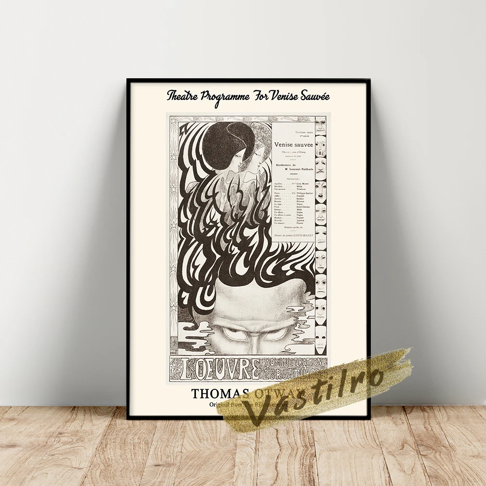 

Jan Toorop Museum Exhibition Poster, Toorop Venise Sauvee Art Prints, Vintage Figure Abstract Wall Art, Living Room Wall Decor