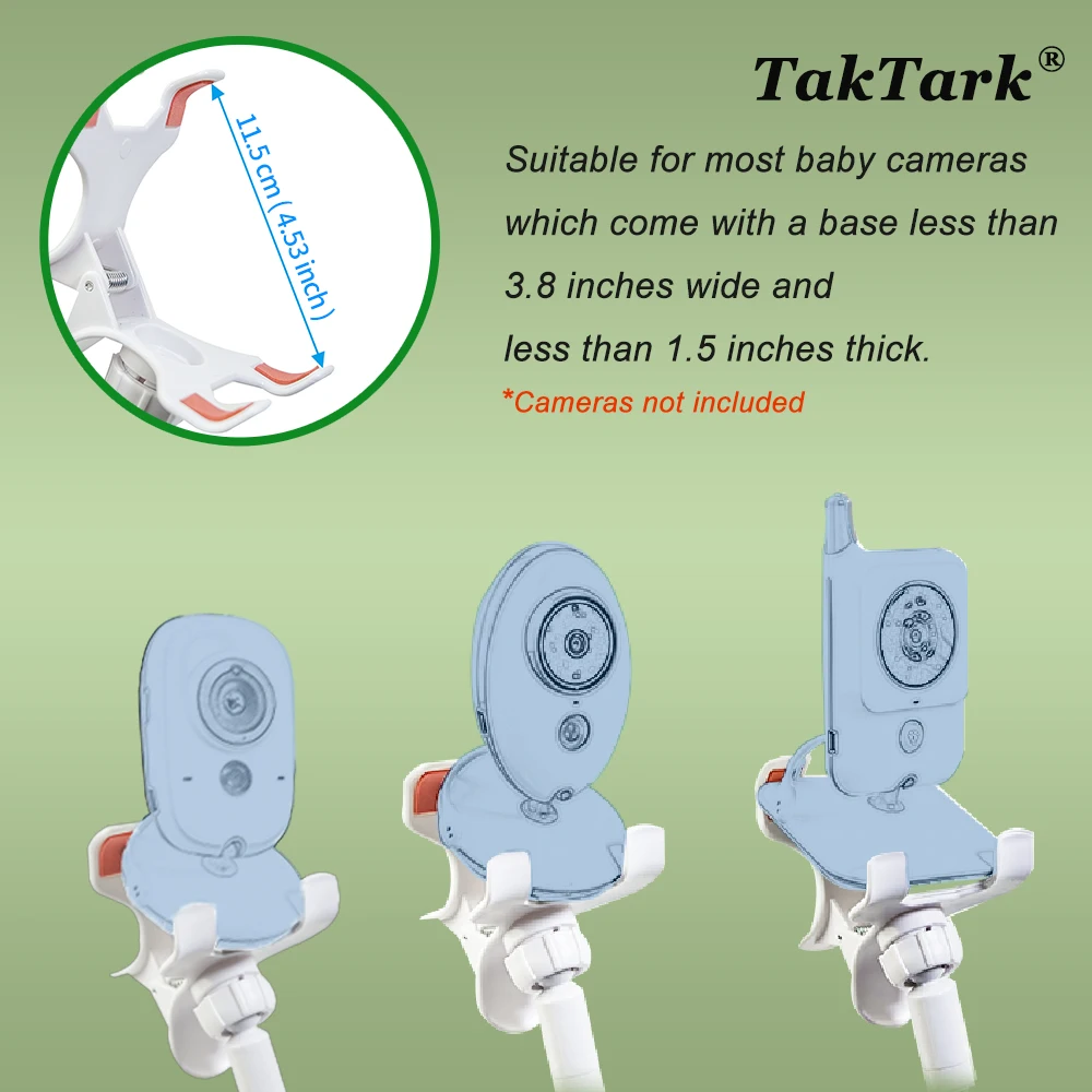 TakTark Multifunction Universal Camera Holder Stand Baby Monitor Mount Bed Cradle Adjustable Long Arm Bracket Camera Holder Camera Holder Stand Baby Monitor Holder