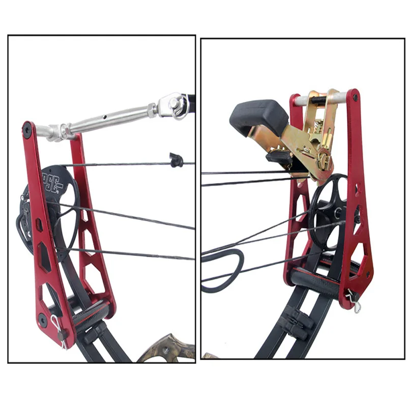 Aluminum Alloy Full Split Ratchet-Loc Archery Compound Bow Press String Changer Adjust Tools Handheld Portable Bow Opener Aluminum Alloy Full Split Ratchet-Loc Archery Compound Bow Press String Changer Adjust Tools Handheld Portable Bow Opener