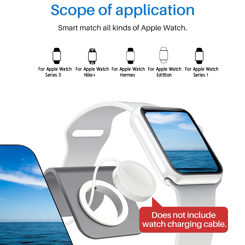 

3 In 1 Accessories Anti Slip Electric Multifunctional Dock Station 7.5W 10W High Power Wireless Charger QI Fast For Apple Watch