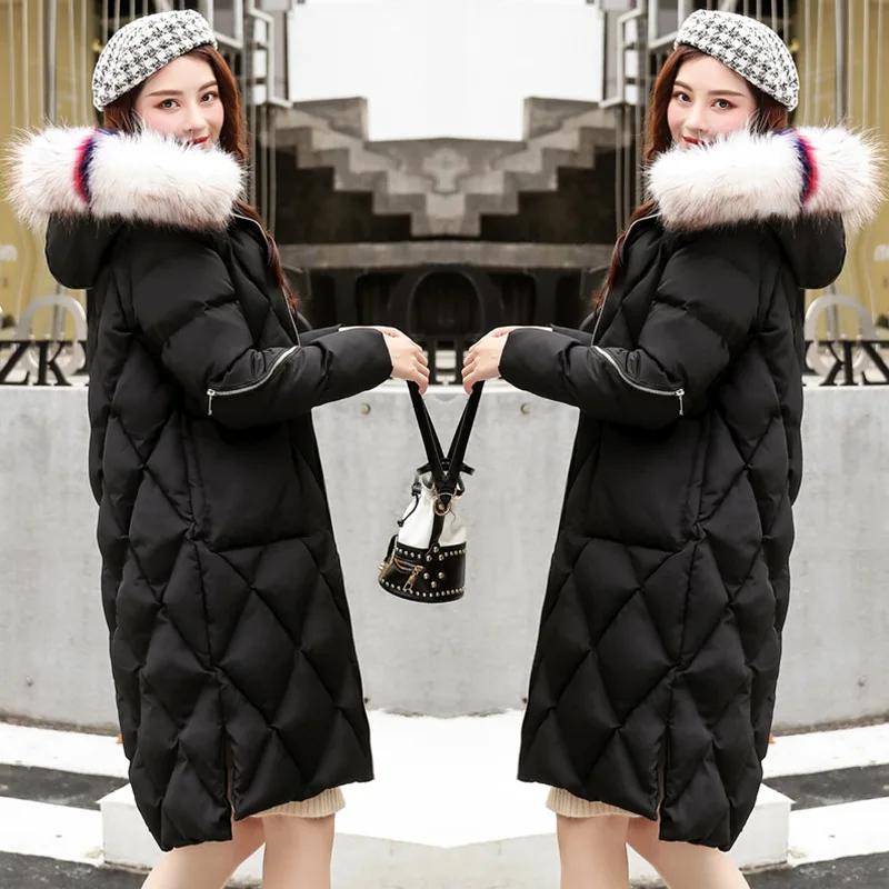 Cotton Coat Women's Mid-length Winter New Style Korean-style INS down Coat Dongdaemun down Feather Cotton-padded Clothes Co