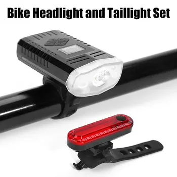 

Bike Front Back Light Set with Alarm Bell Waterproof LED Lights Front Headlight and Rear Taillight USB Rechargeable Bicycle Lamp