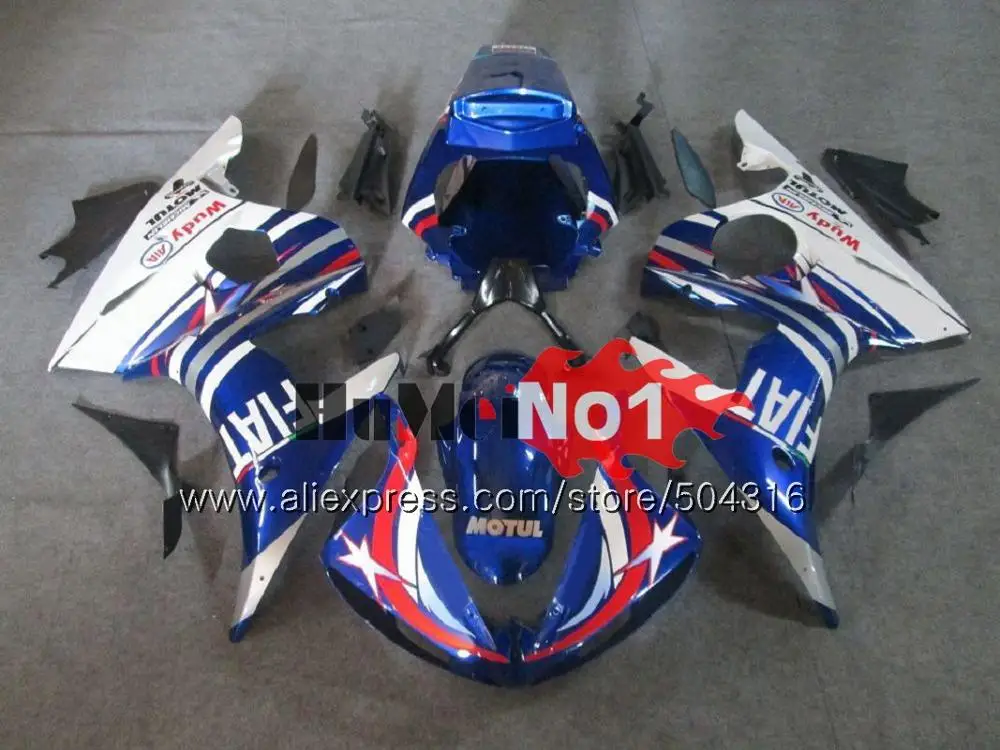 No. 15 Корпус для YAMAHA YZF600 YZF R6 600CC YZF 600 R 6 CC 5MC. 0 YZF-600 YZF-R6 2003 2004 2005 YZFR6 03 04 05 обтекатели комплект глянцевый черный - Цвет: No. 15
