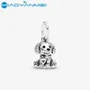 2020 Spring New 925 Sterling Silver Beads Poodle Puppy Dog Dangle Charm fit Original Pandora Bracelets Women Fashion DIY Jewelry 1