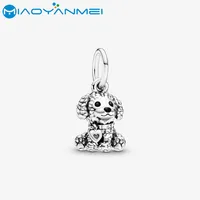 2020 Spring New 925 Sterling Silver Beads Poodle Puppy Dog Dangle Charm fit Original Pandora Bracelets Women Fashion DIY Jewelry 1
