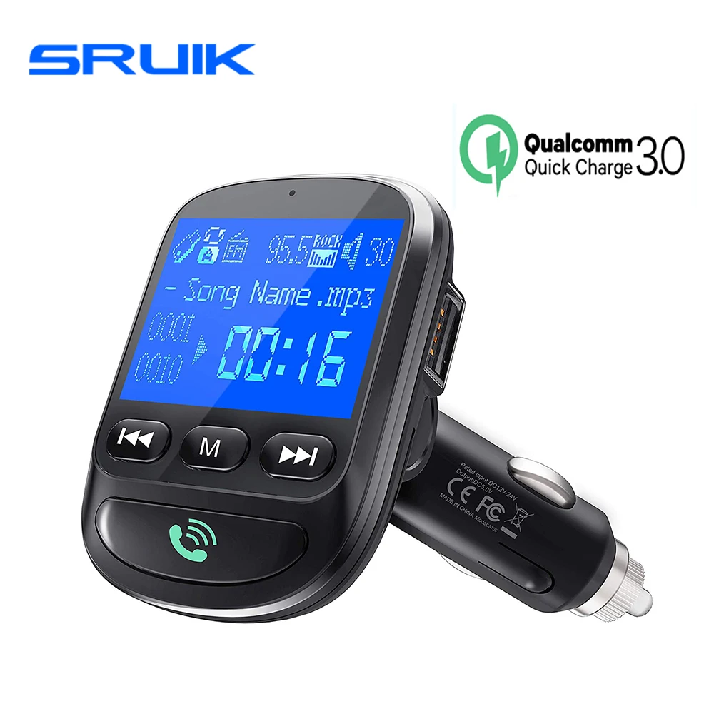 QC3.0 Bluetooth fm-передатчик беспроводной радио передатчик Hands-Free MP3 плеер FM передатчики