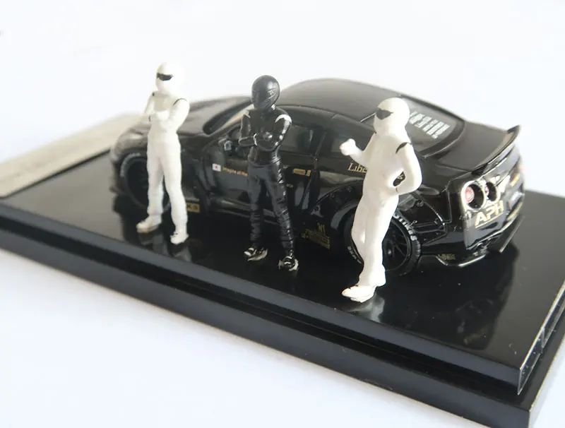 1: 64 масштаб Литой Сплав автомобиля Моделирование Статический автомобиль гонщик характер тестер цифры Diorama миниатюрная сцена модель Коллекция