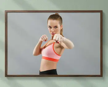 

0086J Posture Display Fitness Bodybuilding Women Sexy Beautiful Strong Wall Sticker Silk Poster Art Home Decoration