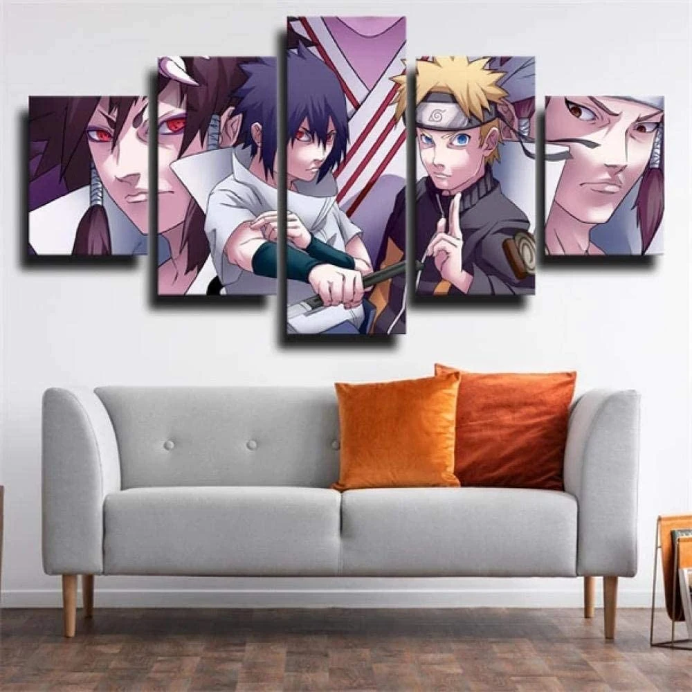 5 Piece Wall Art Canvas Anime Manga Ninja Figure Modular Pictures And  Posters Modern Home Decor Living Room Decoration Paintings - AliExpress  Home & Garden
