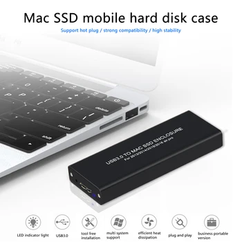 

Aluminum Alloy USB 3.0 External SSD Case Enclosure for MacBook Air Pro Retina 2013 2014 2015 Internal SSD Mobile Hard Disk Case