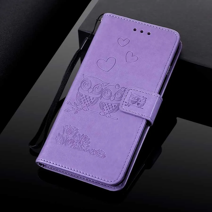 3D тиснением Сова кожаный бумажник чехол для Huawei Honor 8 9 10 Lite 9X20 Pro 8A 8X Pro 7C 7A Pro JAT-L29 AUM-L41 RNE-L21 откидная крышка перчатки - Цвет: 06