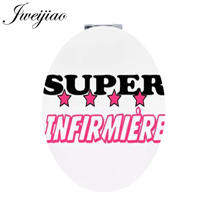 SI16 JWEIJIAO супер Infirmiere Овальный Двойной боковины инструменты зеркала Красный Крест белая одежда подарок фея макияж кошелек зеркало для медсестры SI01 - Цвет: SI16