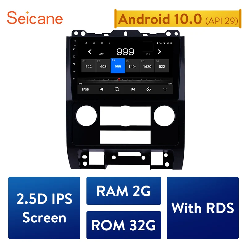 Автомагнитола Seicane Android 10 0 ОЗУ 2 Гб ПЗУ 32 ГБ 2.5D IPS стерео для Ford escam 2007 2008 2009-2011 2012 GPS