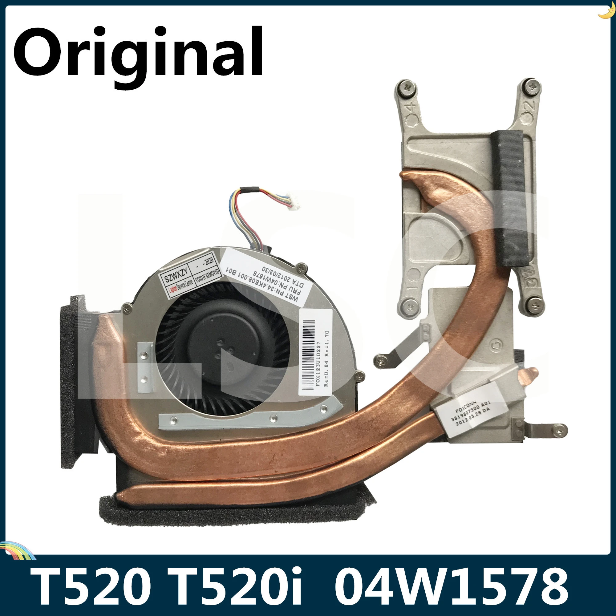 LSC Original For Lenovo Thinkpad T520 T520i Cooler Cooling Heatsink Fan FRU 04W1578 75Y5782