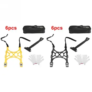 

6pcs Car Snow Tire Anti-skid Chains Wheel Antiskid Universal Winter Roadway Safety Tire Chain Snow Climbing Mud Ground Anti Slip