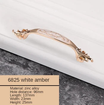 Ivory White Furniture Handle European Style Kitchen Cabinet Door Handle Modern Solid Home Decoration Hardware Zinc Alloy