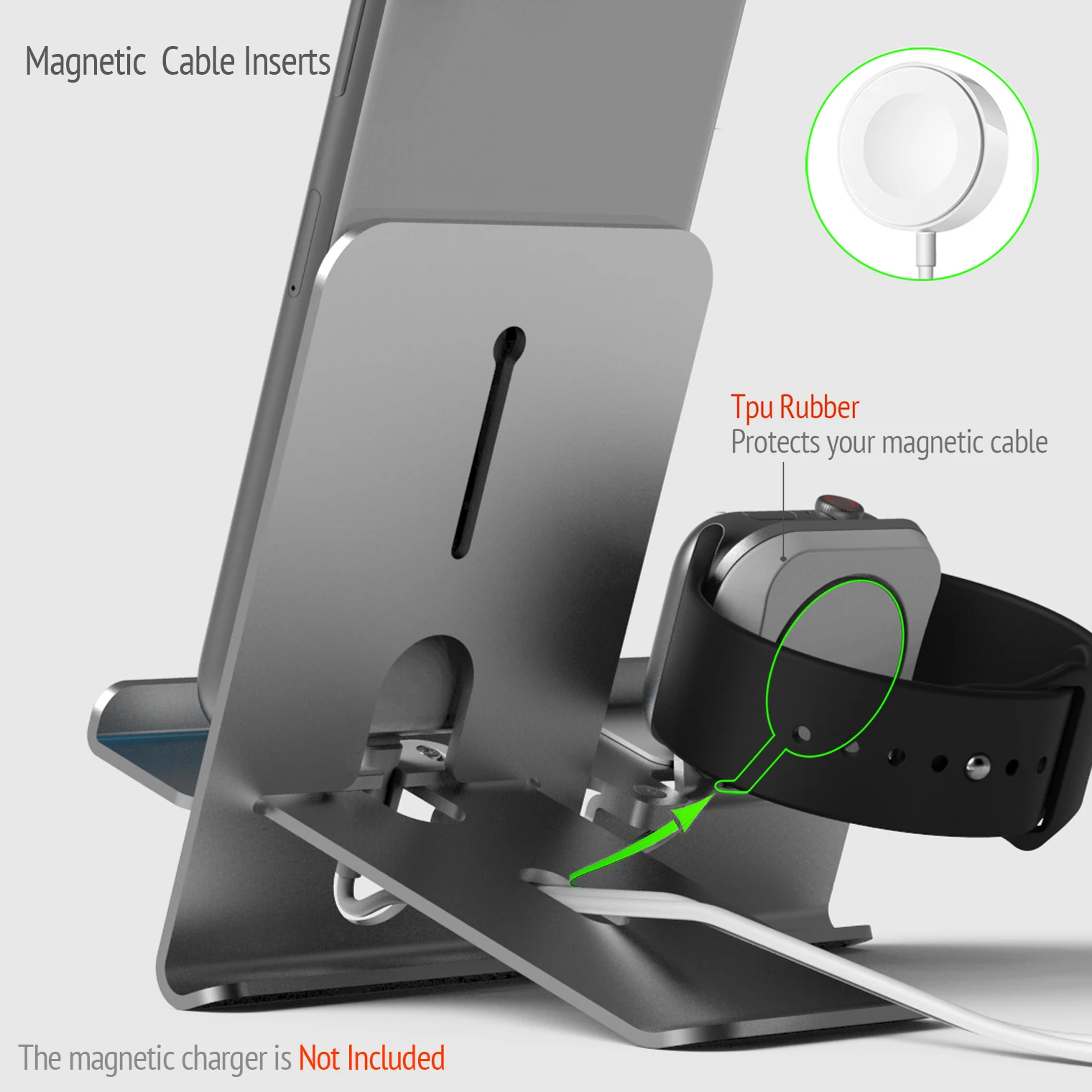 Новая зарядная док станция для iPhone X/XR Apple Watch серии 1/2/3/4 подставка из алюминиевого