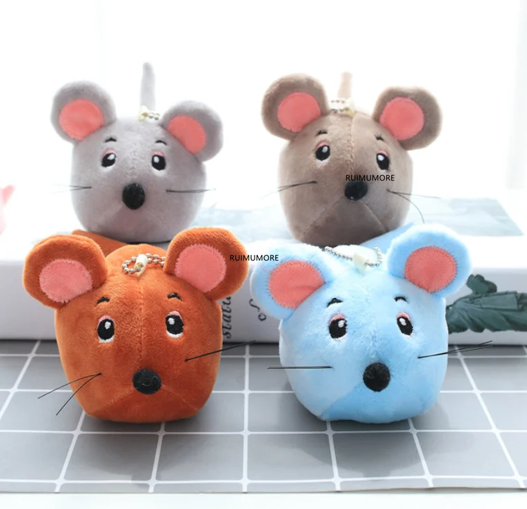 Новые 4 цвета, 8 см прибл., милые маленькие Мини-мышки плюшевые игрушки куклы, детские животные плюшевые игрушки - Цвет: 1piece random color