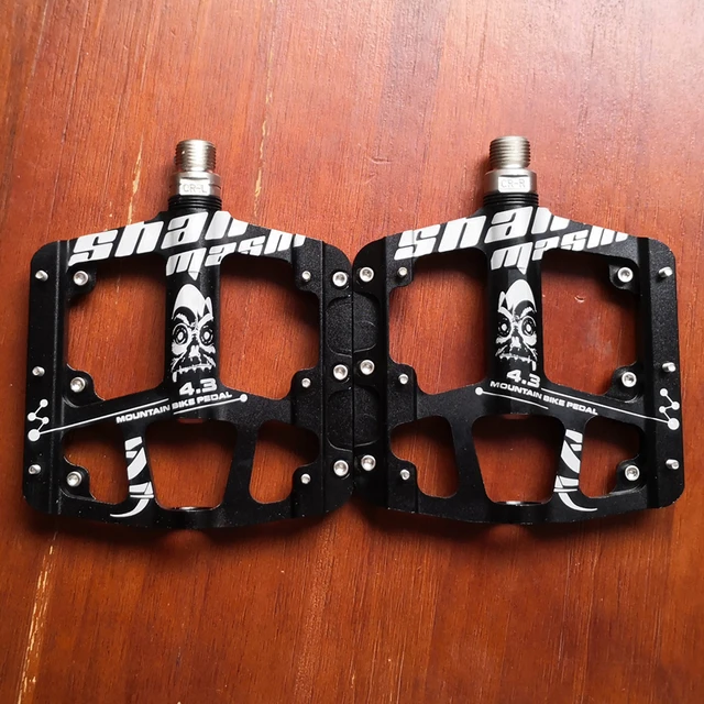 New CNC Aluminum Alloy Sealed 3 Bearing Anti-slip Bicycle Pedals flat foot Ultralight Mountain Bike Pedals MTB Bicycle Parts black