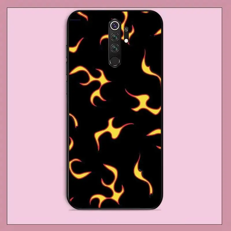 xiaomi leather case chain FHNBLJ Fashion Flame Fire Print Fundas Painted Phone Case for RedMi note 9 4 5 6 7 5a 8 9 pro max 4X 5A 8T best phone cases for xiaomi
