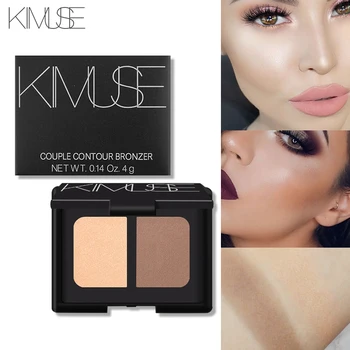 

KIMUSE dual color face powder cheek V face nose shading pigment long lasting waterproof bright contouring makeup palette KS704