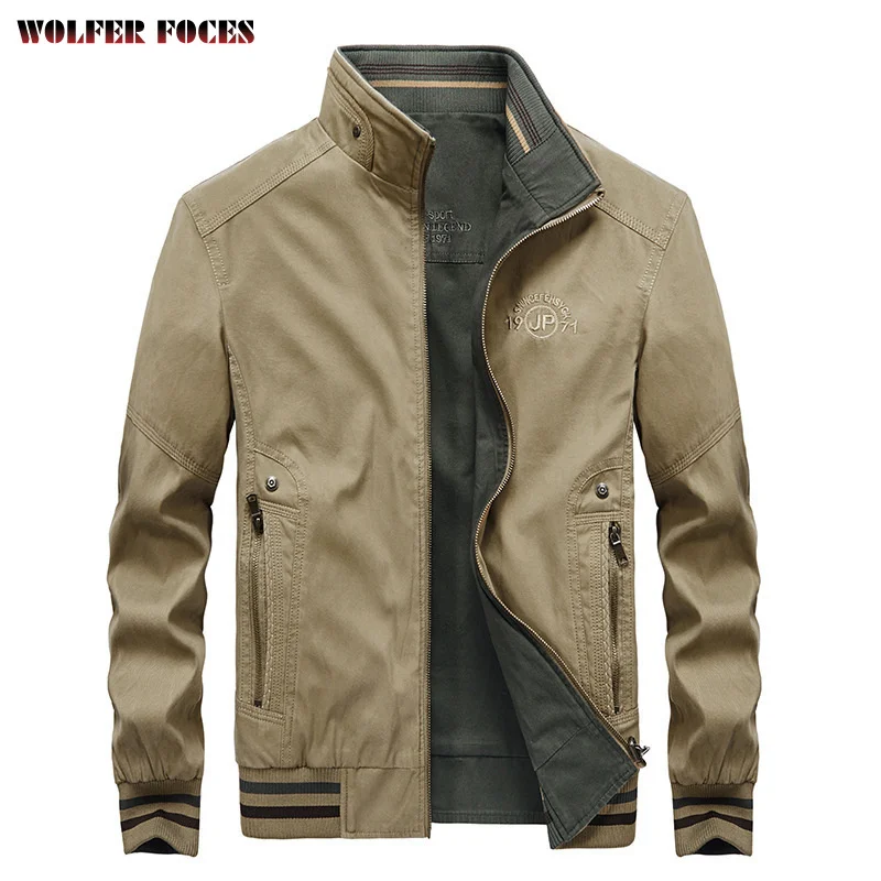 

2021 The New Listing Casual Jacket Stand Collar Men's Youth Wear Large Coat On Both Sides M-6XL Factory Favourite Panic Buying