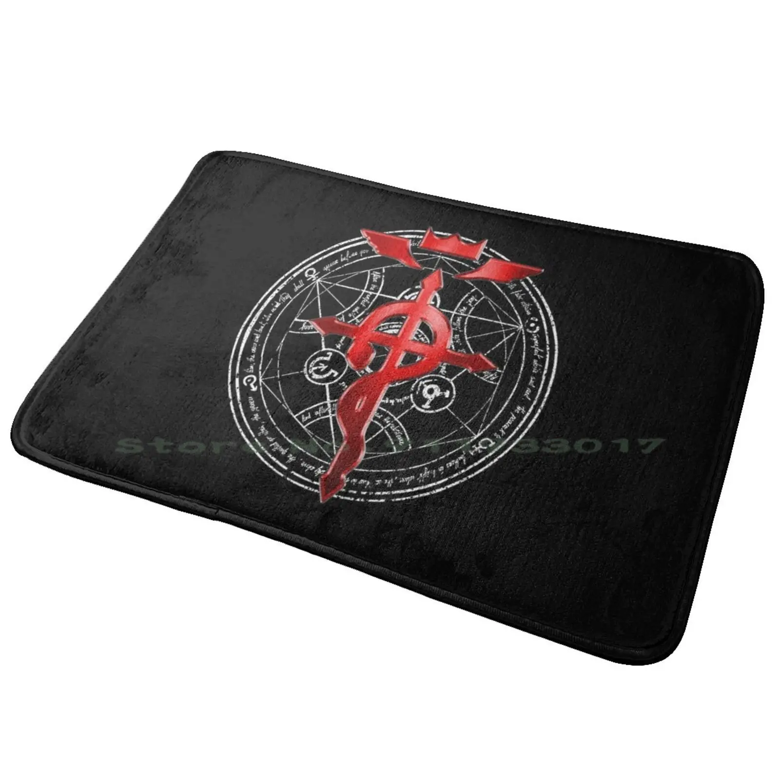 Fullmetal Alchemist Transmutation Symbol Entrance Door Mat Bath Mat Rug Manga Homunculi Edward Elric Homunculus Ouroboros Full