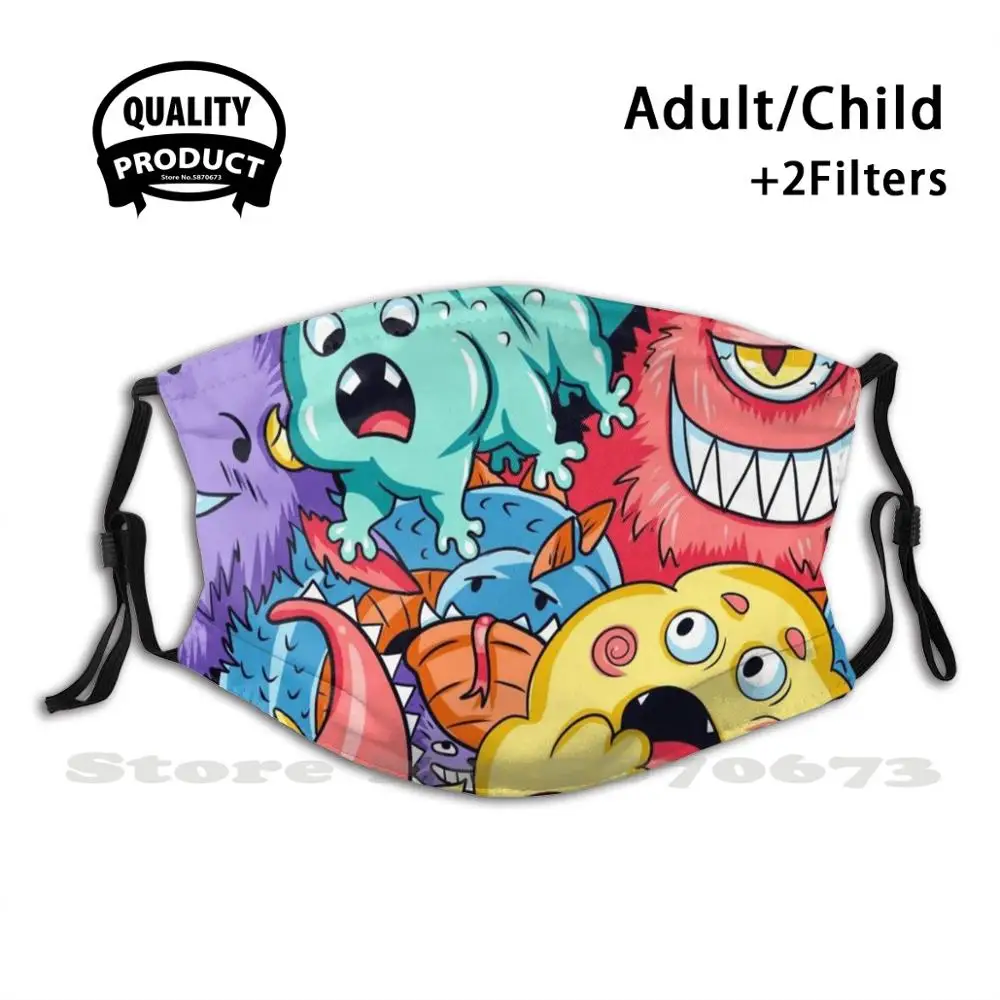 

Забавные Монстры маска для лица с фильтром большие зубы Дизайн зубов забавные зубы забавные Кричащие Монстры для детей