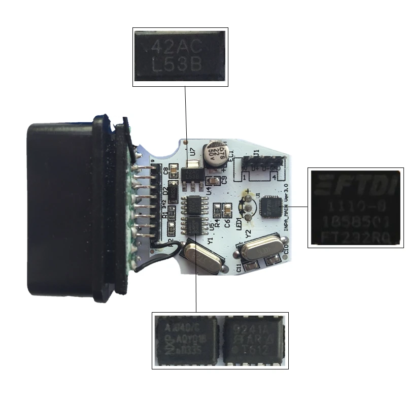 INPA K+ DCAN FTDI FT232RL чип с переключателем для BMW OBD2 кабель сканера USB интерфейс OBD OBD2 автомобильный диагностический инструмент