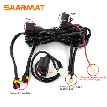 

1set Motorbike car light 12v 24v 15A Relay switch control line group for automotive car worklight spotlight motorcycle headlight
