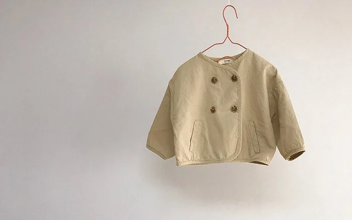 Girl Jackets Casual Double Breasted Girls Outerwear Toddler Baby Coats Autumn High Quality Kids Windbreaker 2 3 4 5 6 Years