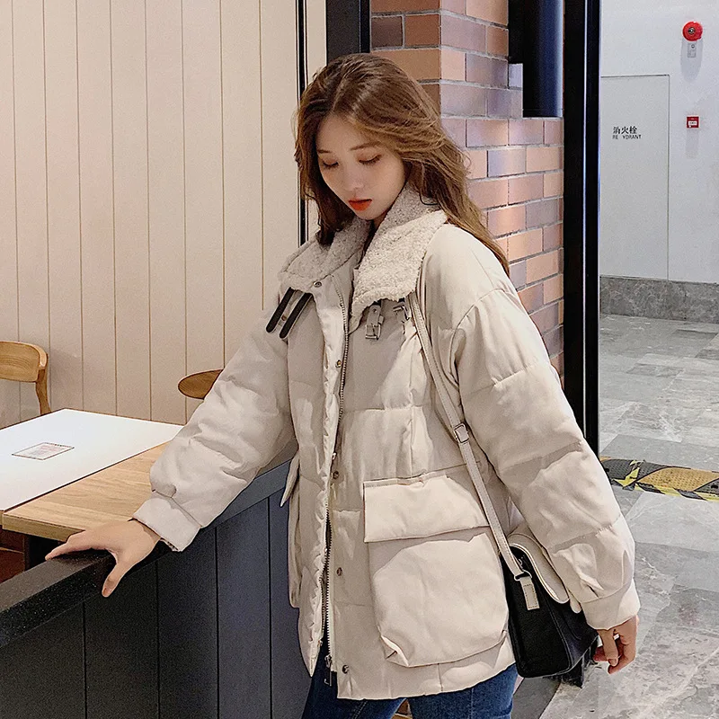 

Winter Coat Thick 2019 Winter New Style Students Cotton-padded Jacket Loose-Fit BF Short down Coat Hipster Cotton-padded Clothes