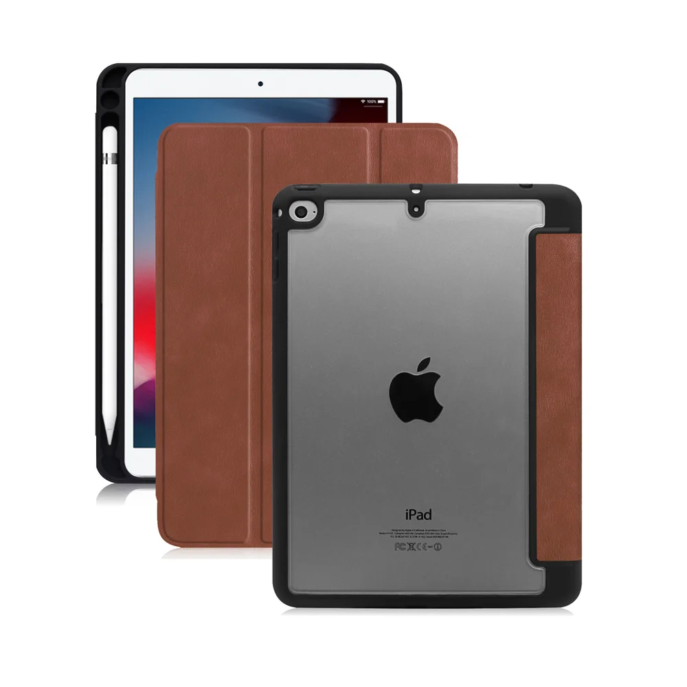 Чехол для нового iPad mini 5 7,9 дюймов 2019 Funda Capa с держателем карандашей Смарт-ПУ кожа прозрачная задняя защитная крышка