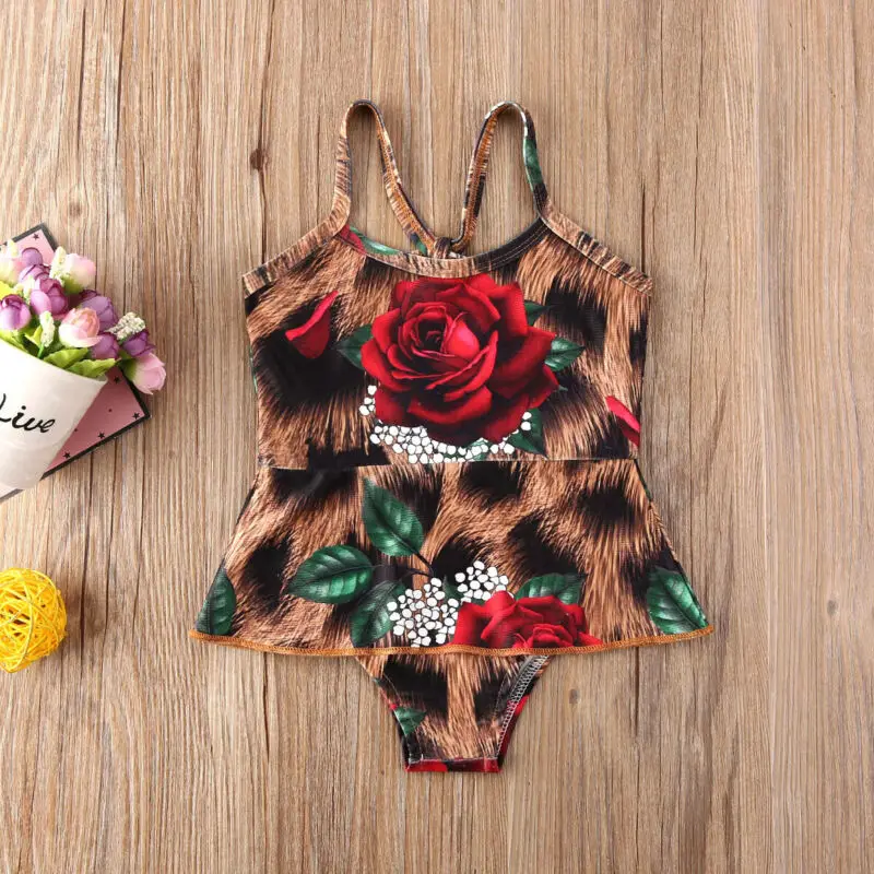 

AU Infant Baby Girls Kids Flowers Swimsuit Swimwear Swimming Bikini Bathing Suit
