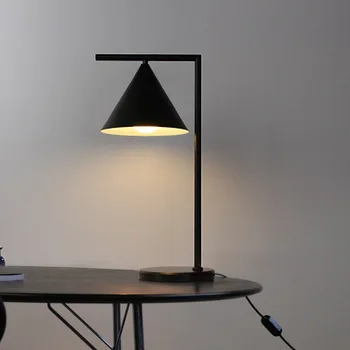 

Nordic reading table lamp eye protection led simple net red office study bedroom bedside iron remote control lamp