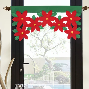 

Christmas Window Valance Decor Christmas Short Curtain Decorations for Living Room Bedroom Christmas Decorations for Home