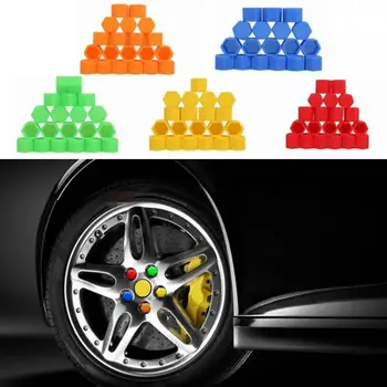 

20Pcs 19mm Silicone Hexagonal Socket Car Wheel Hub Screw Cover Nut Caps Bolt Rims Exterior Decoration & Protection